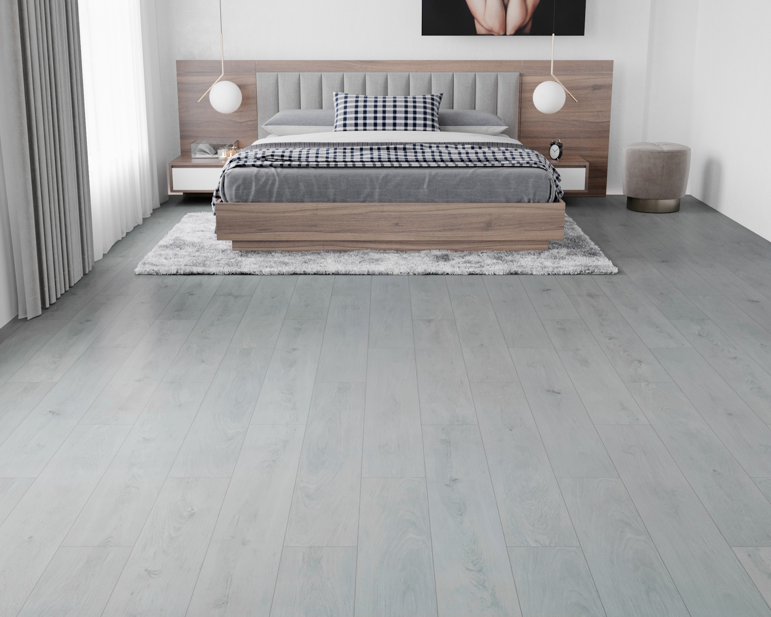 Кварцвиниловый SPC ламинат Art East Artek Дуб Забайкальский 75-ART 1200×182×4,5 фото в интерьере